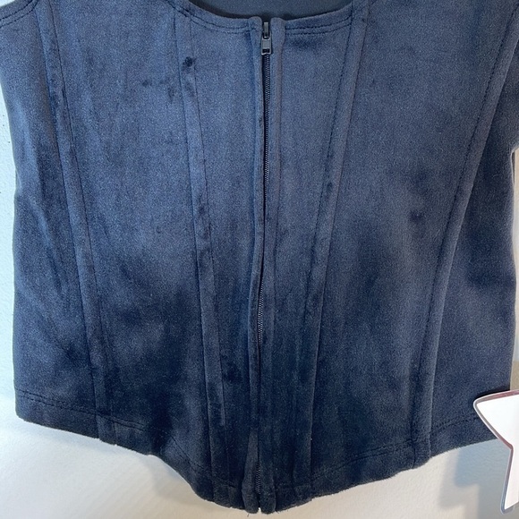 NWT. Roma Concept by Rosee Large Love My Velour Black Velvet Corset. - Picture 6 of 10